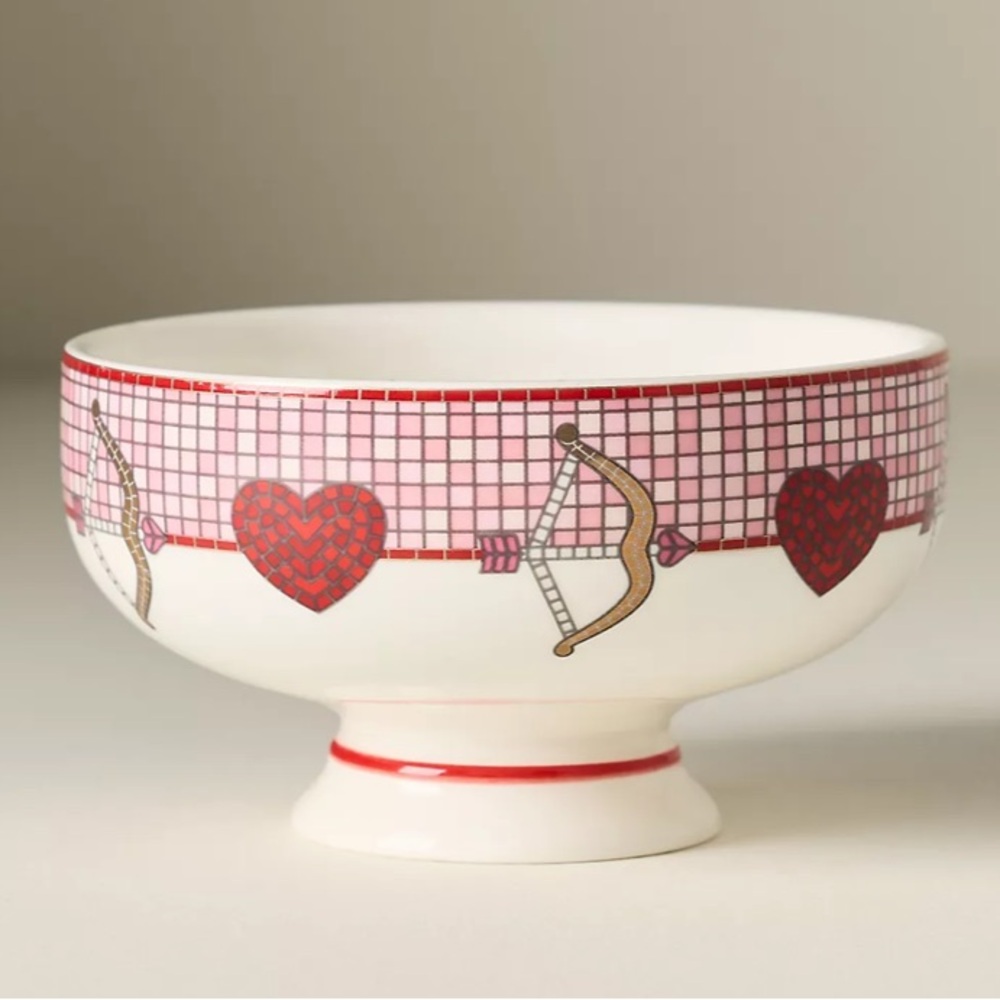 Anthropologie Set of 2 Bowls - The Bistro Tile Nut Bowl Limited Edition